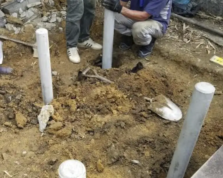 墓地 基礎耐震強化 支柱 パイル工法