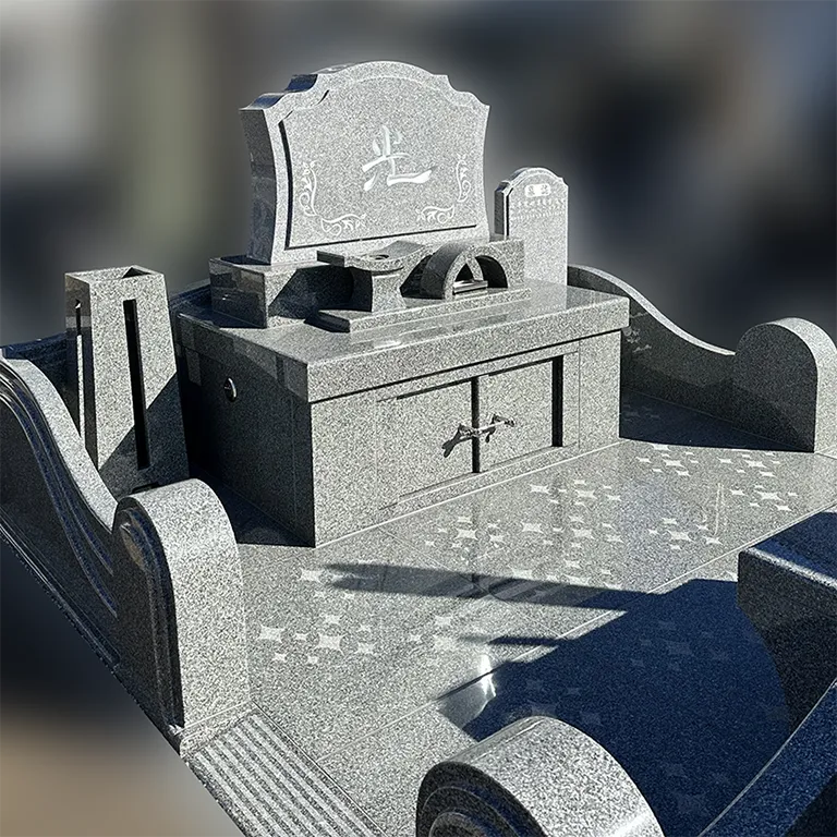 千葉県市川市のデザイン墓施工例（国産真壁石）