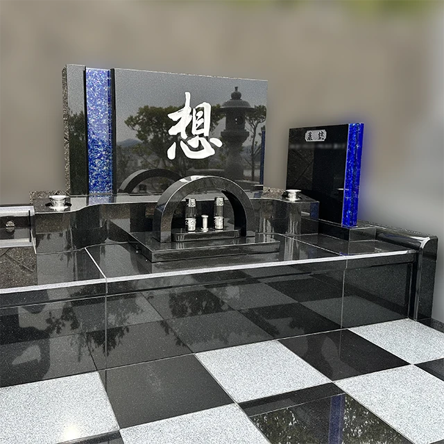 兵庫県揖保郡太子町のデザイン墓施工例（インド産新ＭＵ）