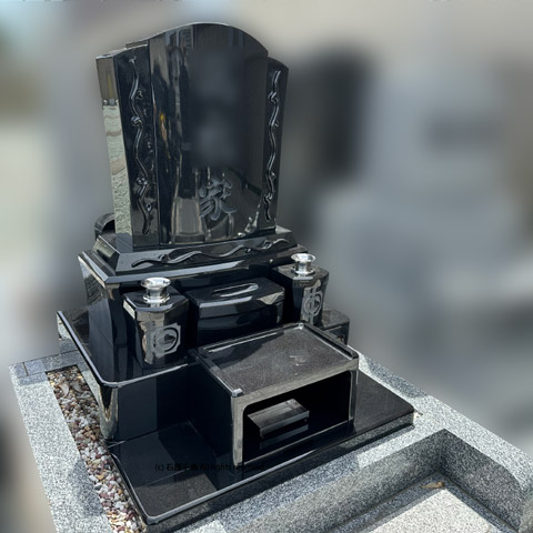 宮城県仙台市のデザイン墓施工例（インド産クンナム）